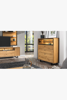 Príborník na kovových nohách dub, Vilo 46 2