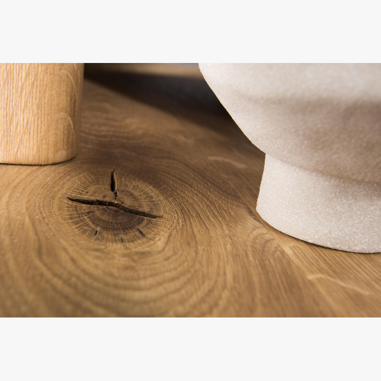 Dubový nočný stolík s dvoma zásuvkami, Texas 82