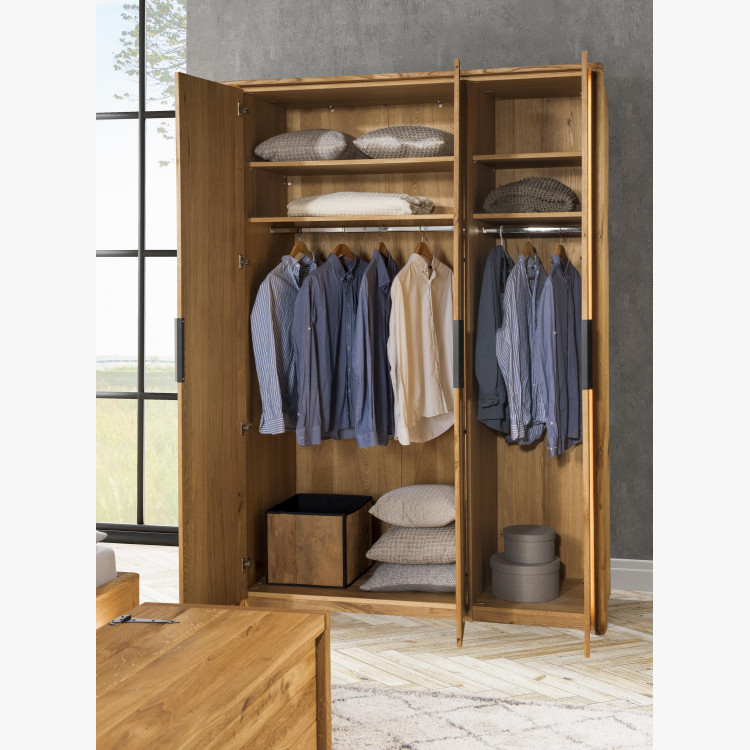 Trojdverová šatníková skriňa dub, Texas 13