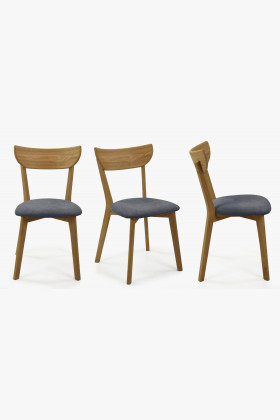 Moderná dubová stolička Eva, antracitový sedák , jedálenské stoličky- 1 2