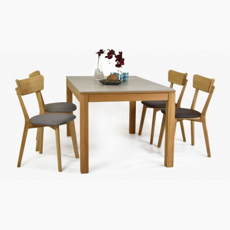 Moderné stoličky dub Eva, sedadlo antracit, jedálenské stoličky - 4