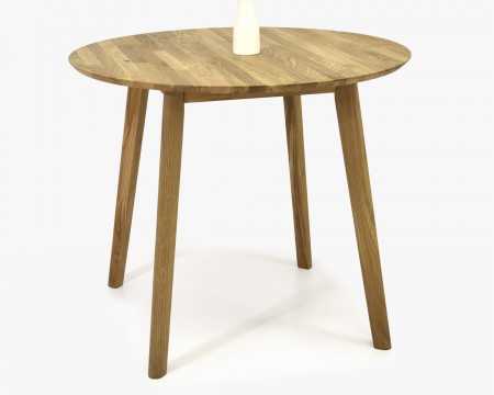 Jedálenský stôl okrúhly - dub, Tomas 90 cm , Dubové jedálenské stoly- 1