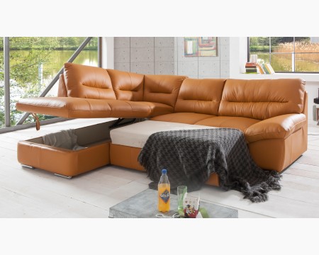 Rohová sedacia súprava - pravá koža Amber , William - roh na ľavej strane , Sedacie súpravy- 3