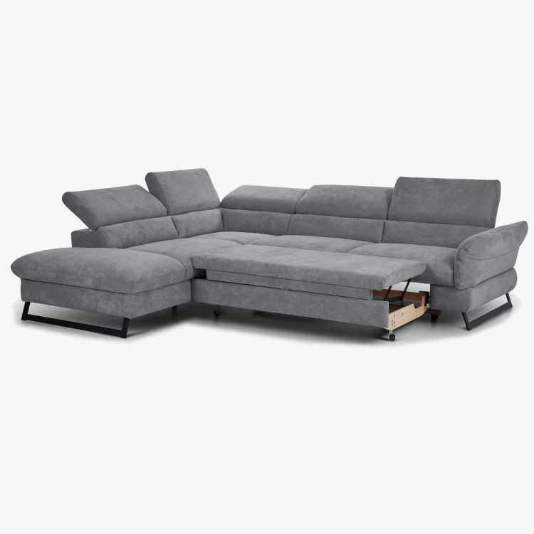 Rohová pohovka s rozkladacou pohovkou, látka Haiti roh naľavo , Rohové pohovky- 1