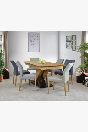 Moderná stolička čalúnená sivá, Skagen , Jedálenské stoličky- 1 2