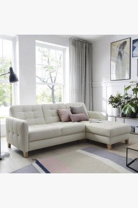 Škandinávska rohová pohovka na nožičkách, model ELIO , Rohové pohovky- 1 2