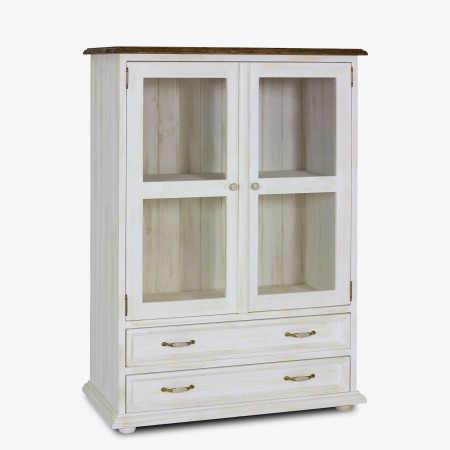 Nízka vitrína Provence - drevená so sklom , Vitríny- 2