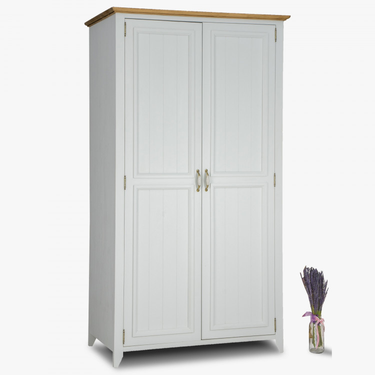 Dřevěná provence šatní skříň, Lille typ 101 , Šatní skříně- 7