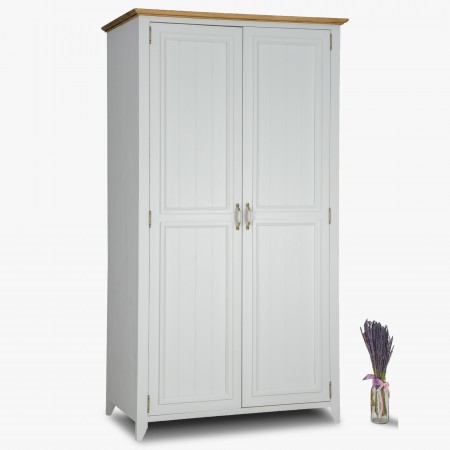 Dřevěná provence šatní skříň, Lille typ 101 , Šatní skříně- 7