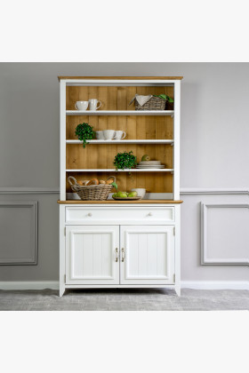 Drevený provence príborník bielo hnedý, Lille