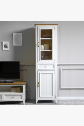 Drevená provence jednodverová vitrína, Lille