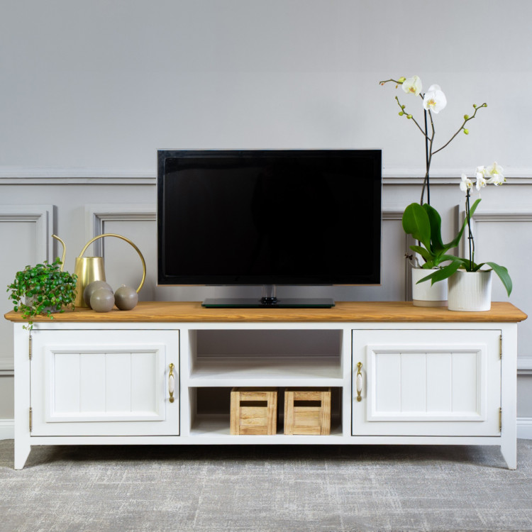 Dřevěný provence tv stolek, Lille , TV stolky, Tv Komody- 4