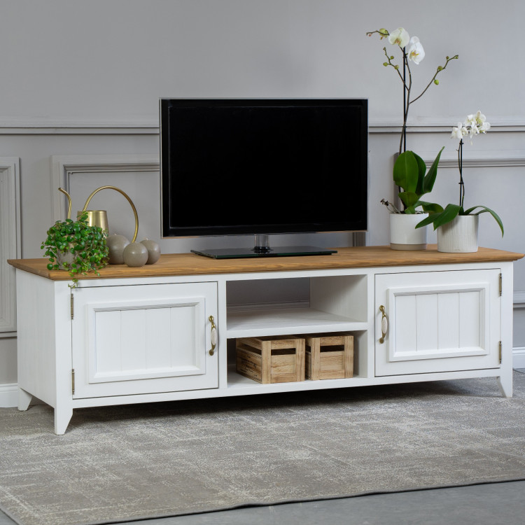 Dřevěný provence tv stolek, Lille , TV stolky, Tv Komody- 1