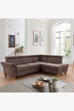 Rohová sedačka Arnga - roh vpravo (hnedá)