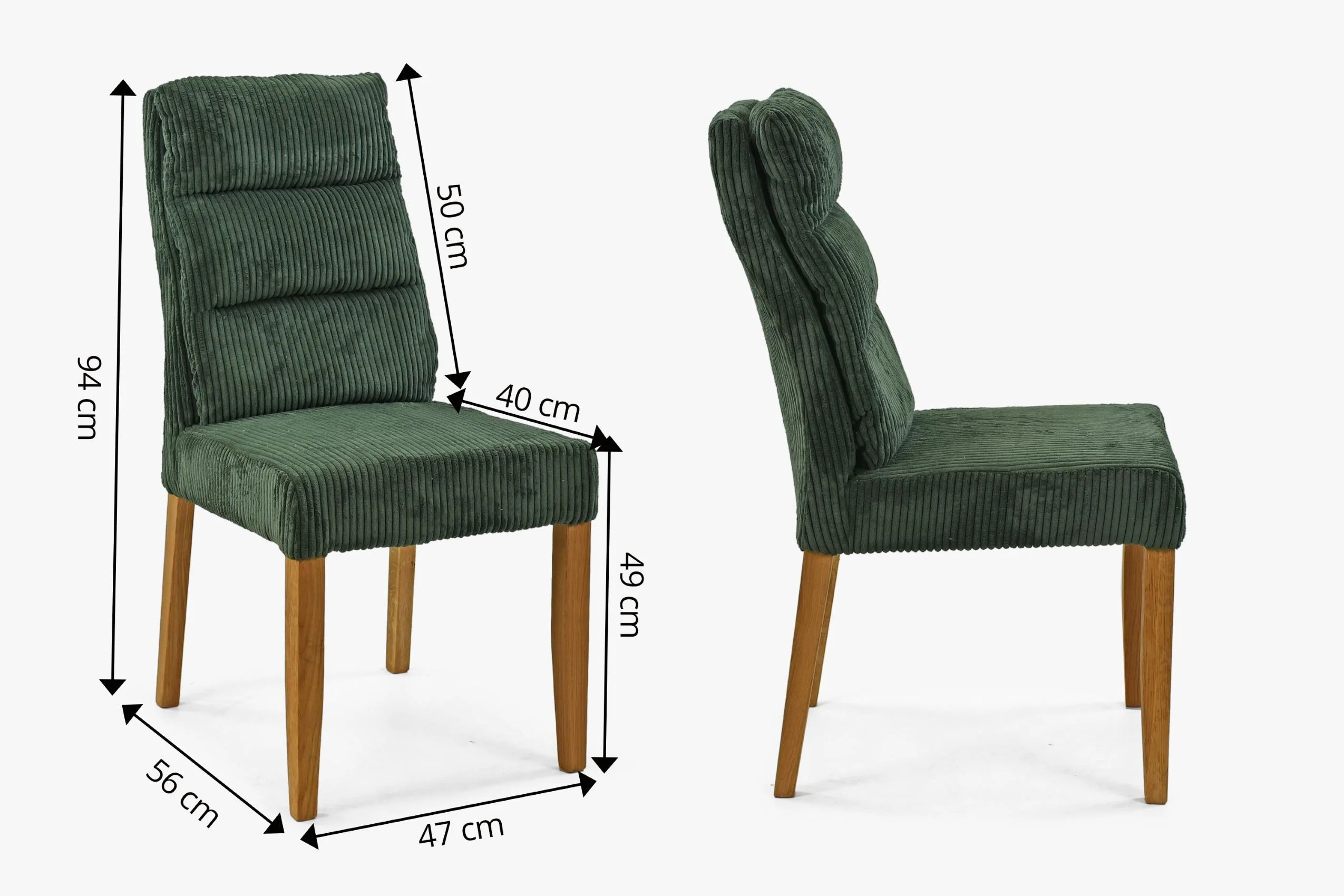 Jedalenska stolička zelená