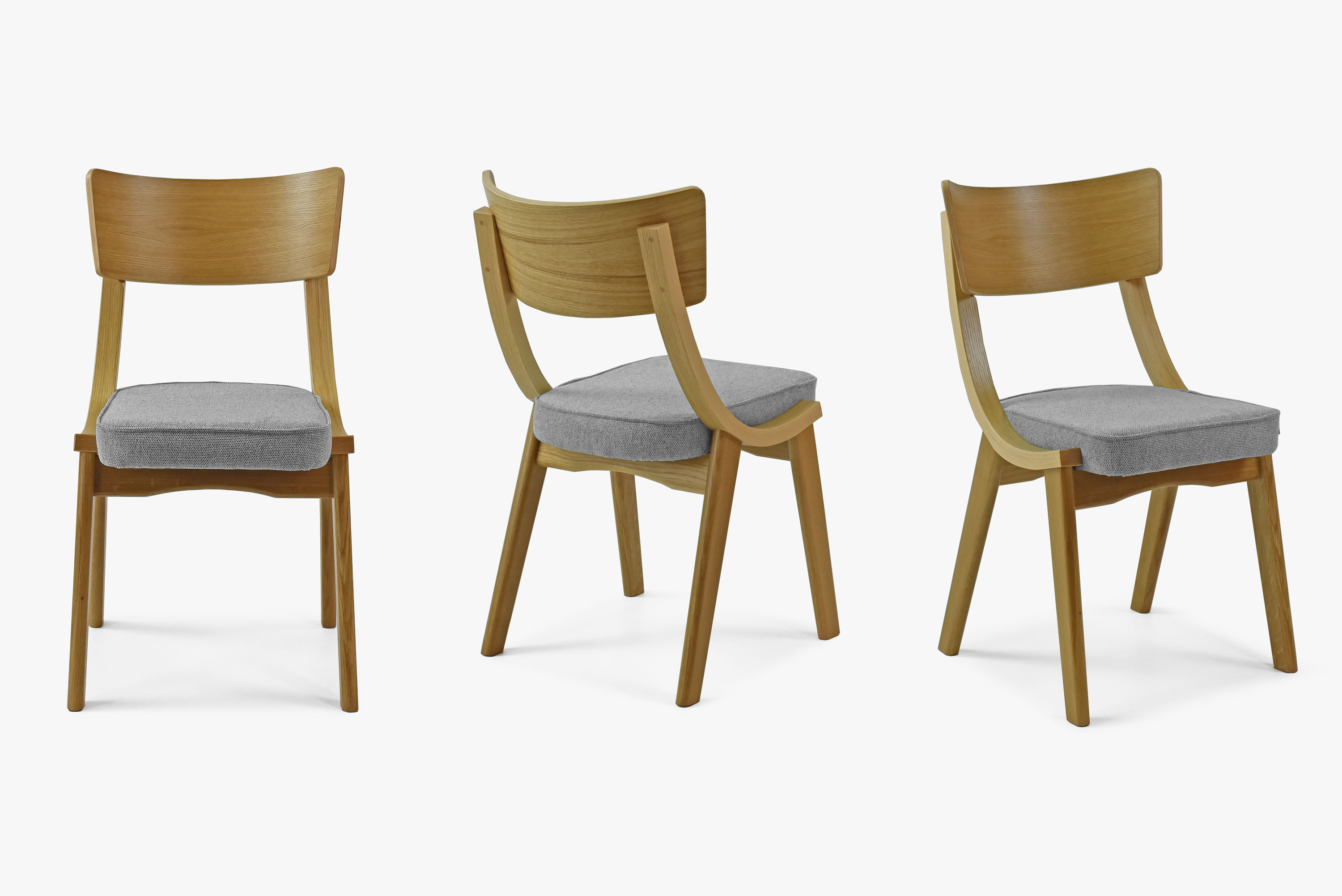 Pohodlná stolička do jedálne retro dizajn pevná masívna konštrukcia 