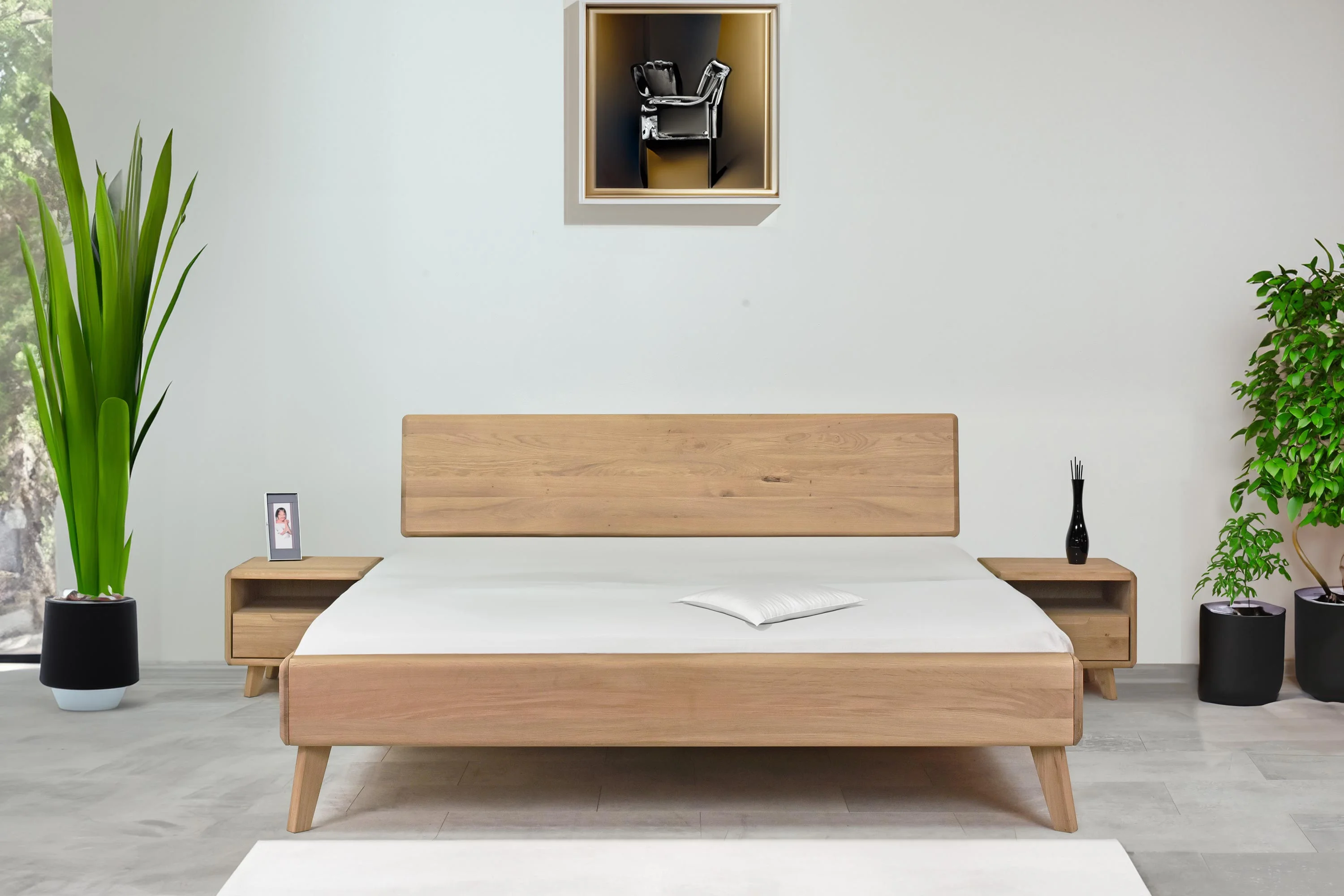 Manželská posteľ Bratislava 180 x 200 vyrobená z dubu 