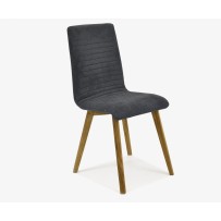 Moderná dubová antracitová stolička, arosa 