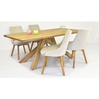  Luxusný jedálenský stôl Massive - Karol(pohodlné dizajnové kreslo LARA 4x )