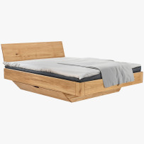 Dubová posteľ s úložným priestorom model Bar 180 x 200 cm 