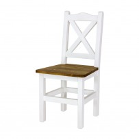 Jedálenská stolička biela  z masívu S02 AKCIA