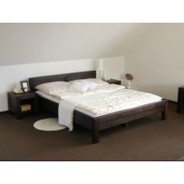 Drevená manželská posteľ 180 x 200, model L5, eben 