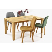 Zaoblený jedálenský stôl YORK a pohodlná stolička natália / výber farby / 