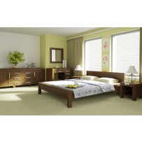 Drevená posteľ 180 x 200, (model L 5 farba orech)