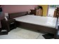 Hranatá drevená posteľ 180 eben