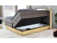 Dubová posteľ boxspring s úložným priestorom vrátane matracov (MONETA 160x200)