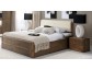 Manželská posteľ s úložným priestorom  farba dub pálený 