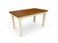 Stôl do jedálne z dreva 160 x 80 ecru / hnedá 